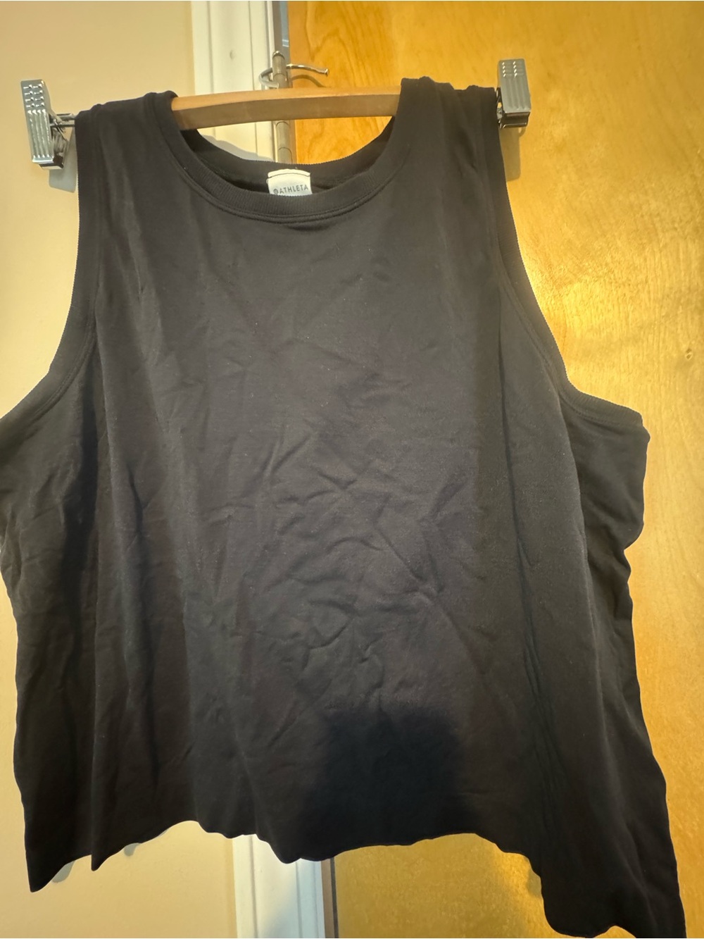 Athleta Black Sleeveless Crop Tank